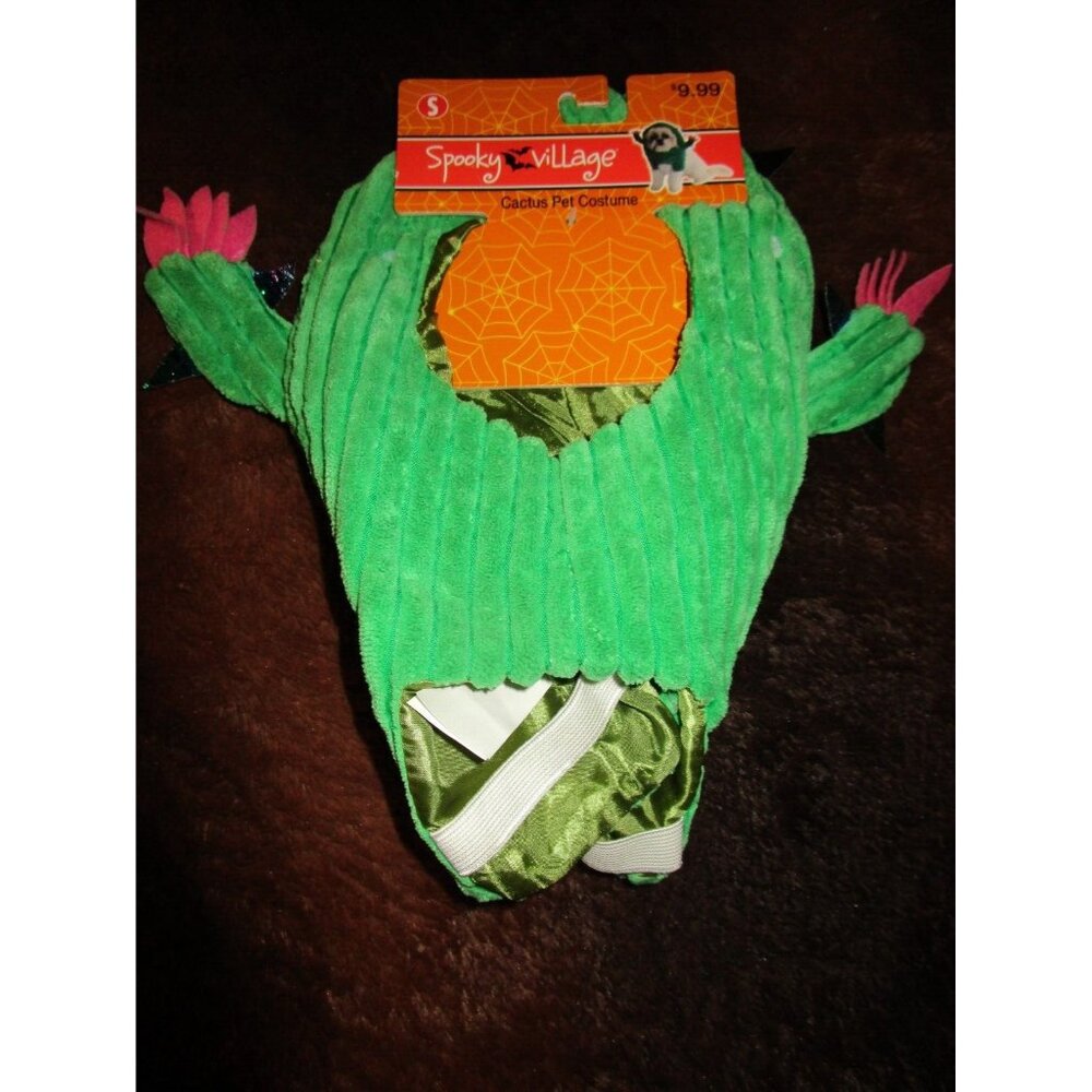 Spooky Village Green Cactus Dog Pet Halloween Costume Size Small 11"